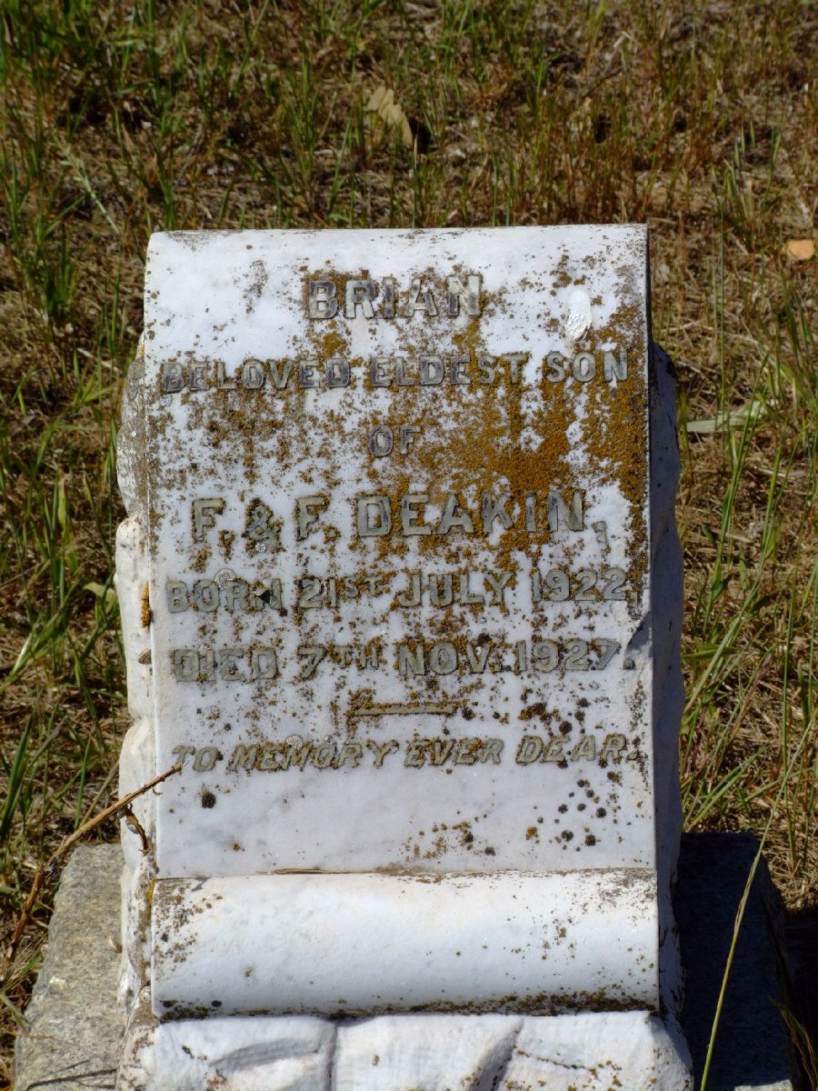 DEAKIN Brian 1922-1927