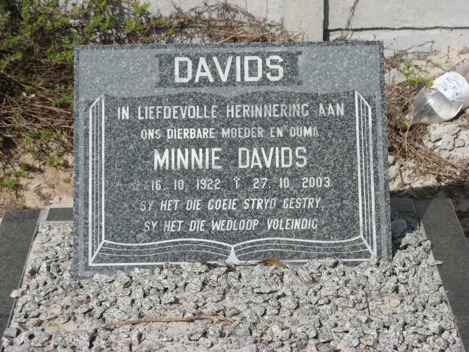 DAVIDS Minnie 1922-2003