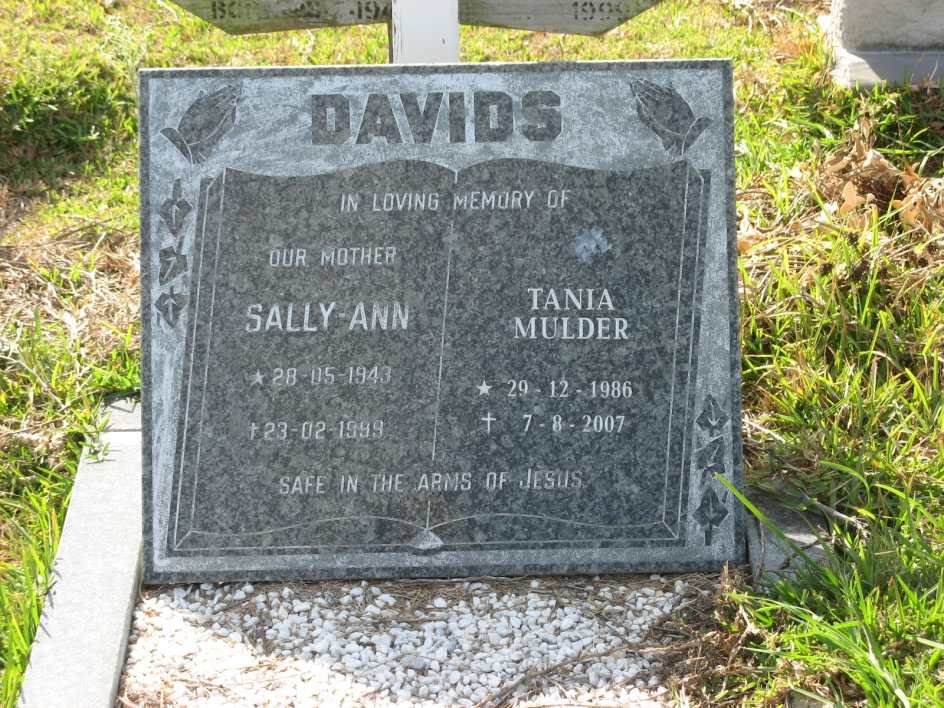 DAVIDS Sally Ann 1943-1999 :: DAVIDS Tania Mulder 1986-2007