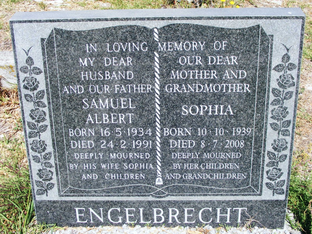 ENGELBRECHT Samuel Albert 1934-1991 &amp; Sophia 1939-2008