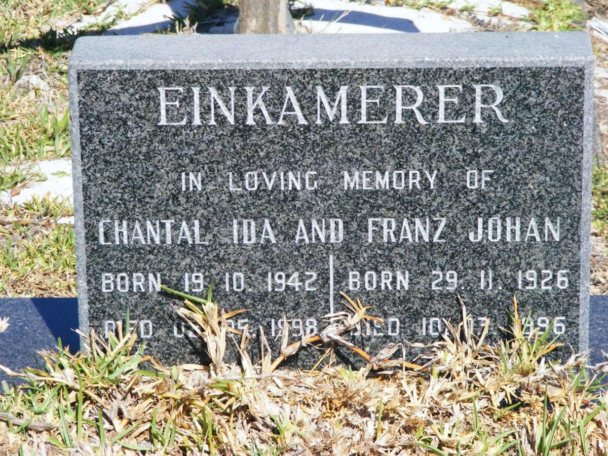 EINKAMERER Franz Johan 1926-1996 &amp; Chantal Ida 1942-1998