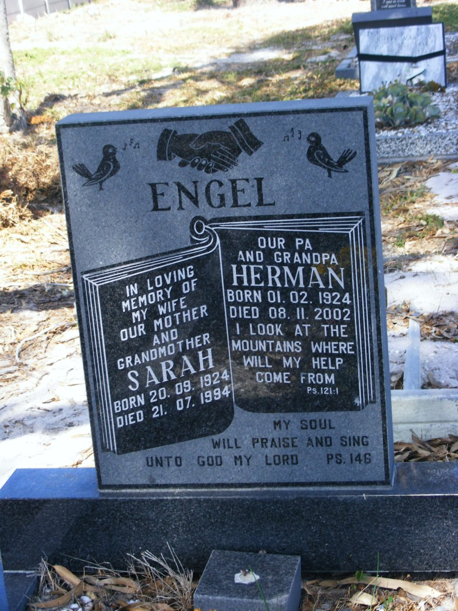 ENGEL Herman 1924-2002 &amp; Sarah 1924-1994