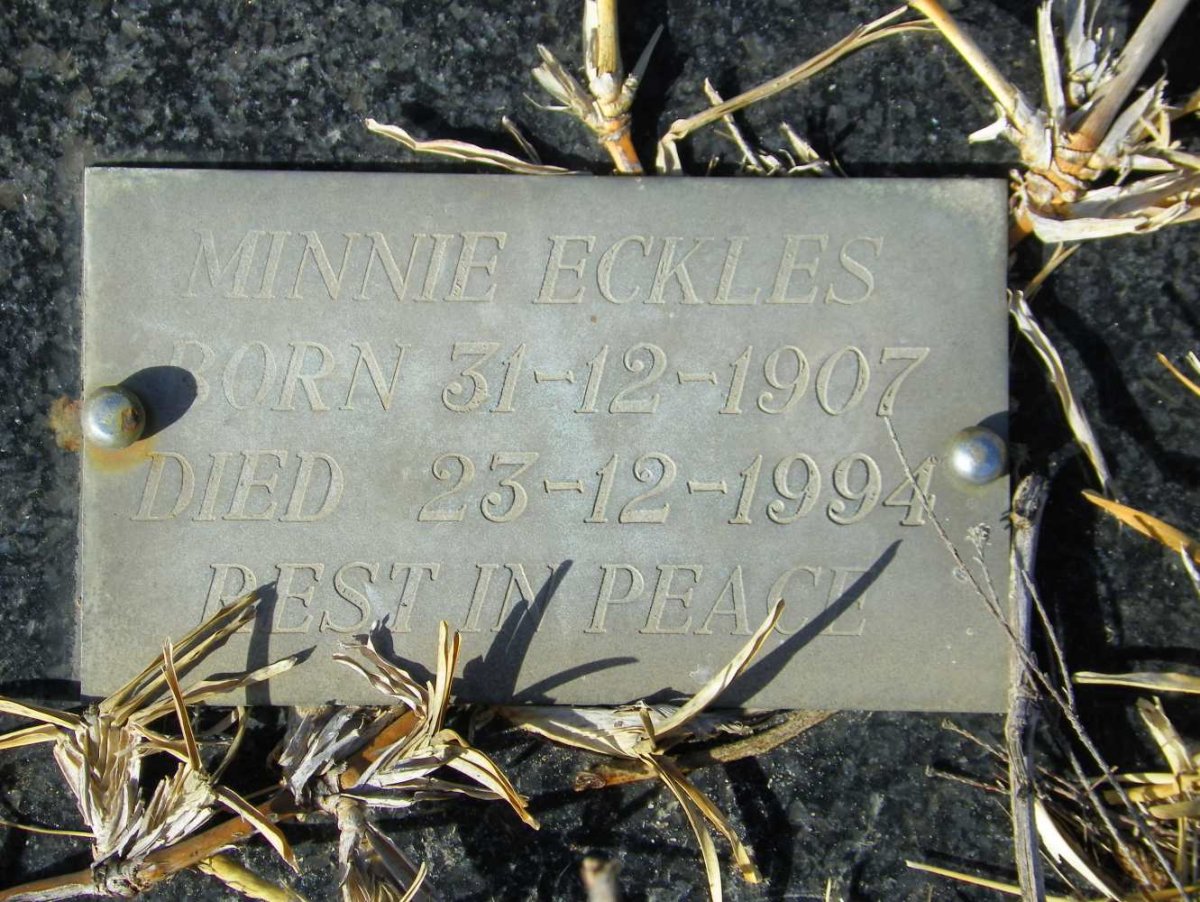 ECKLES Minnie 1907-1994
