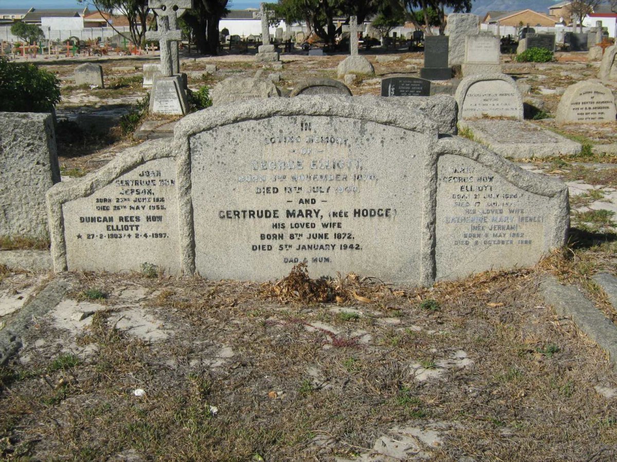 ELLIOTT George 1870-1940 &amp; Gertrude Mary HODGE 1872-1942