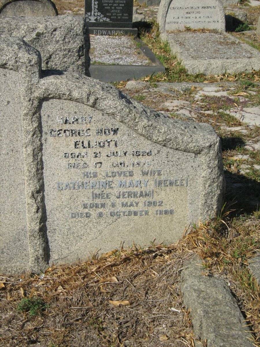 ELLIOTT Harry George How 1898-1976 &amp; Catherine Mary JERRAM 1902-1986