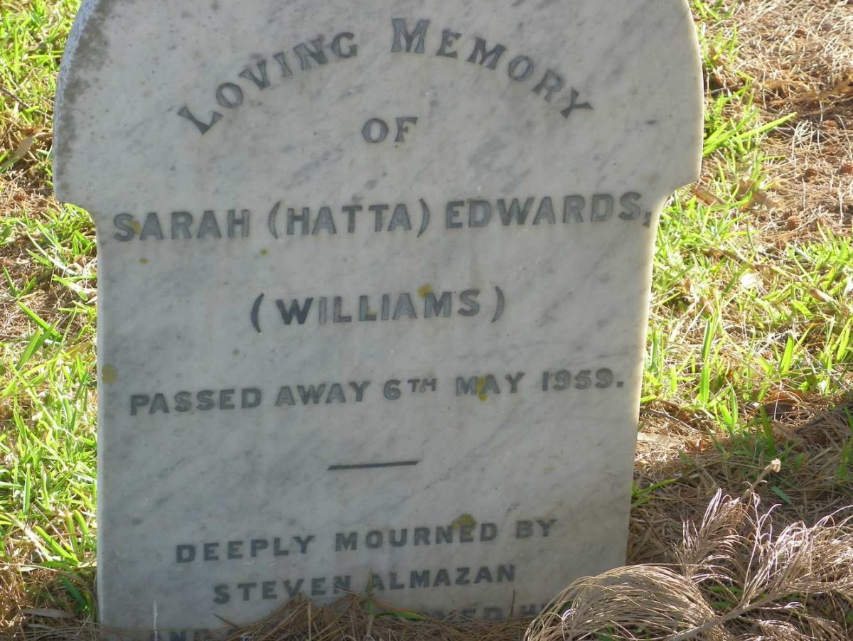 EDWARDS Sarah nee WILLIAMS -1959