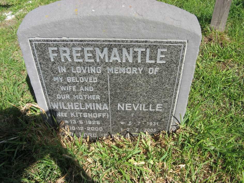 FREEMANTLE Neville 1931-2005 &amp; Wilhelmina KITSHOFF 1925-2000