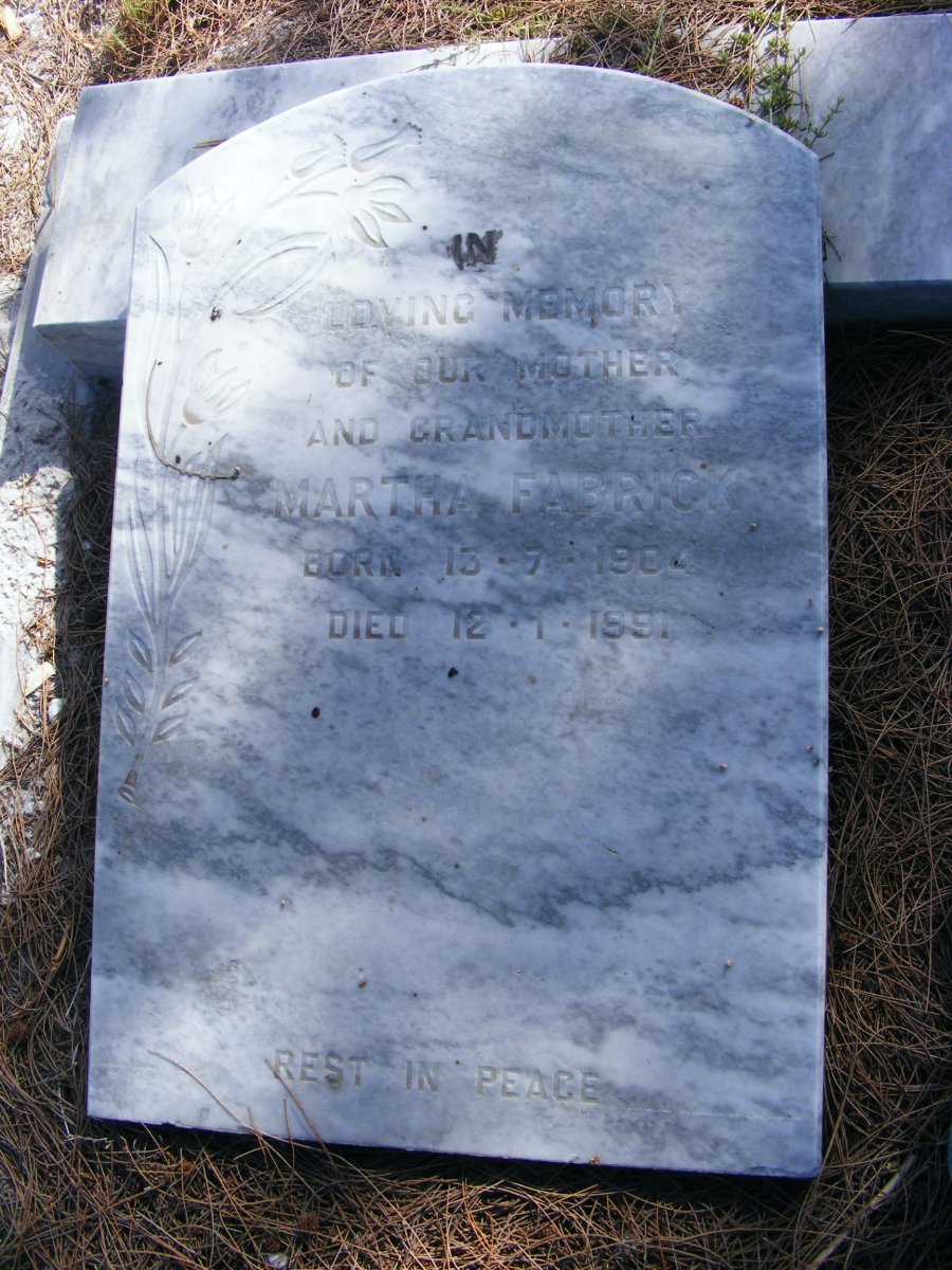 FABRICK Martha 1904-1991
