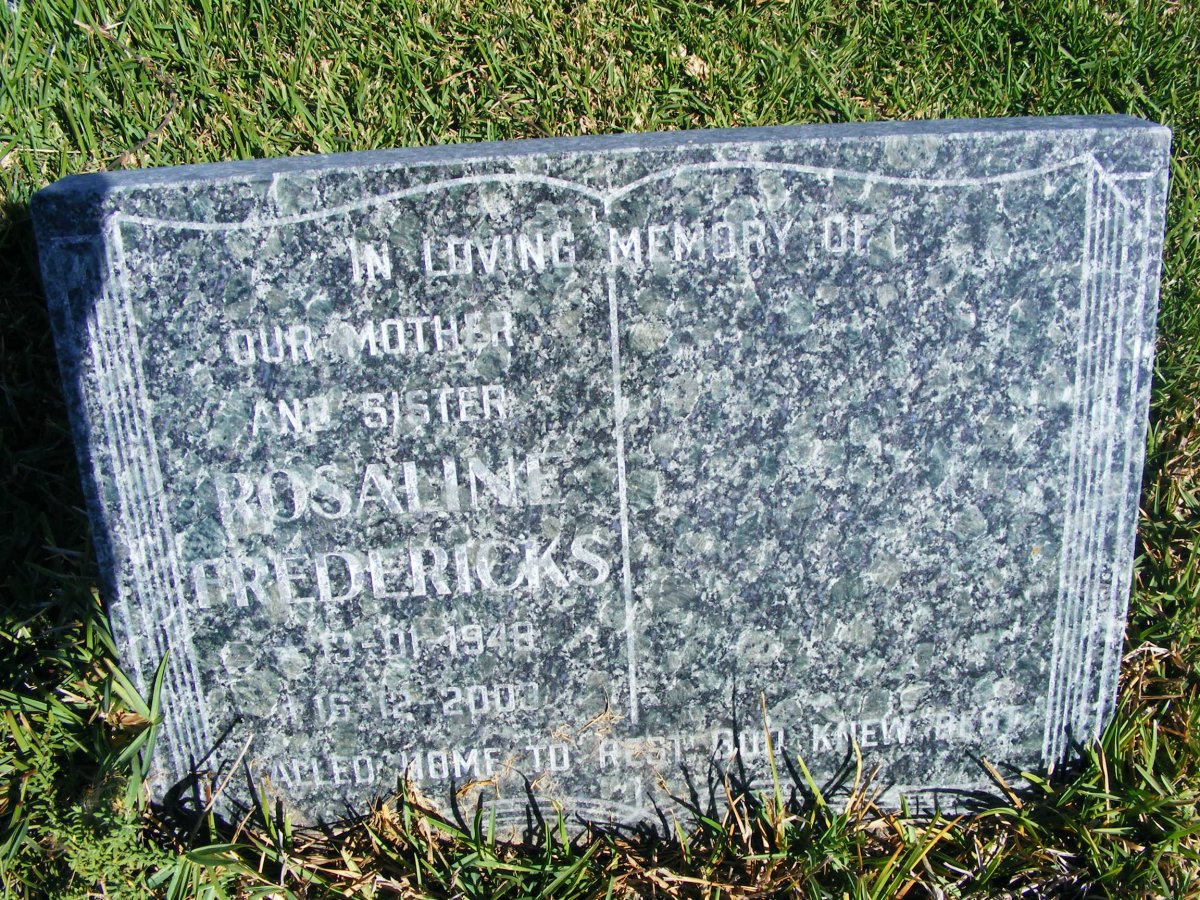 FREDERICKS Rosaline 1948-2000