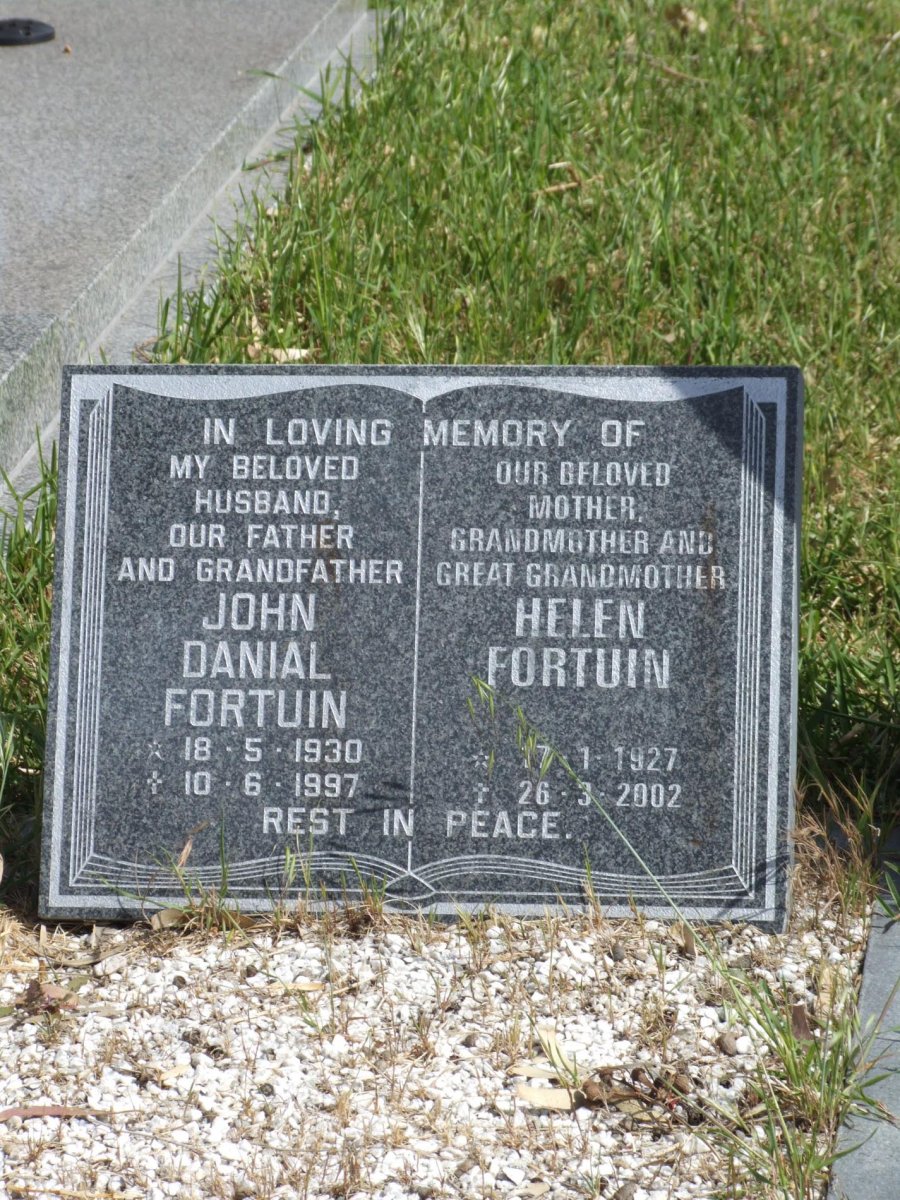 FORTUIN John Danial 1930-1997 &amp; Helen 1927-2002
