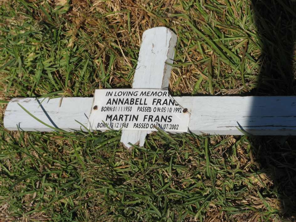 FRANS Martin 1948-2002 &amp; Annabell 1950-1992