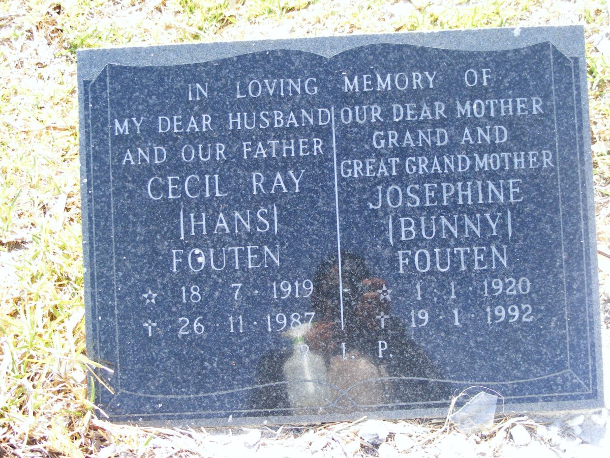 FOUTEN Cecil Ray 1919-1987 &amp; Josephine 1920-1992