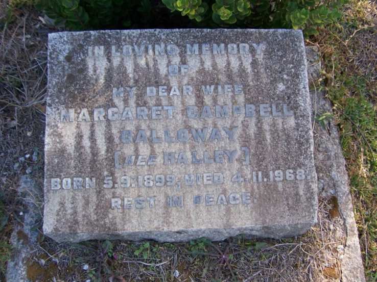GALLOWAY Margaret Campbell nee HALLEY 1899-1968