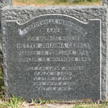 GERBER Hester Johanna 1874-1946