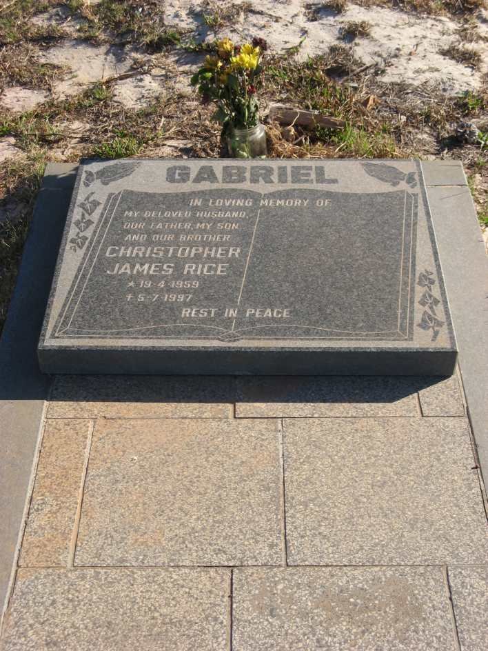 GABRIEL Christopher James Rice 1959-1997