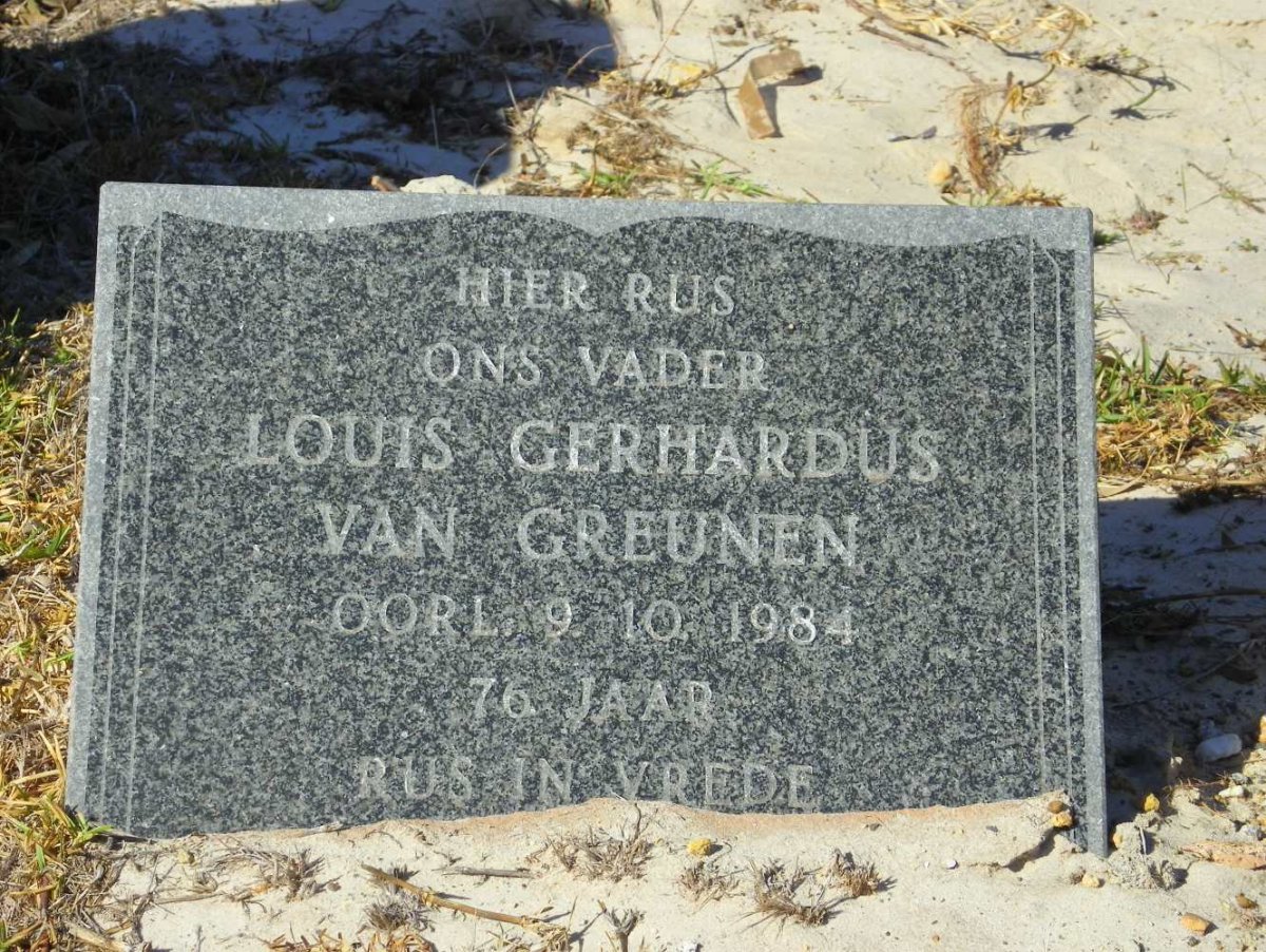 GREUNEN Louis Gerhardus, van -1984