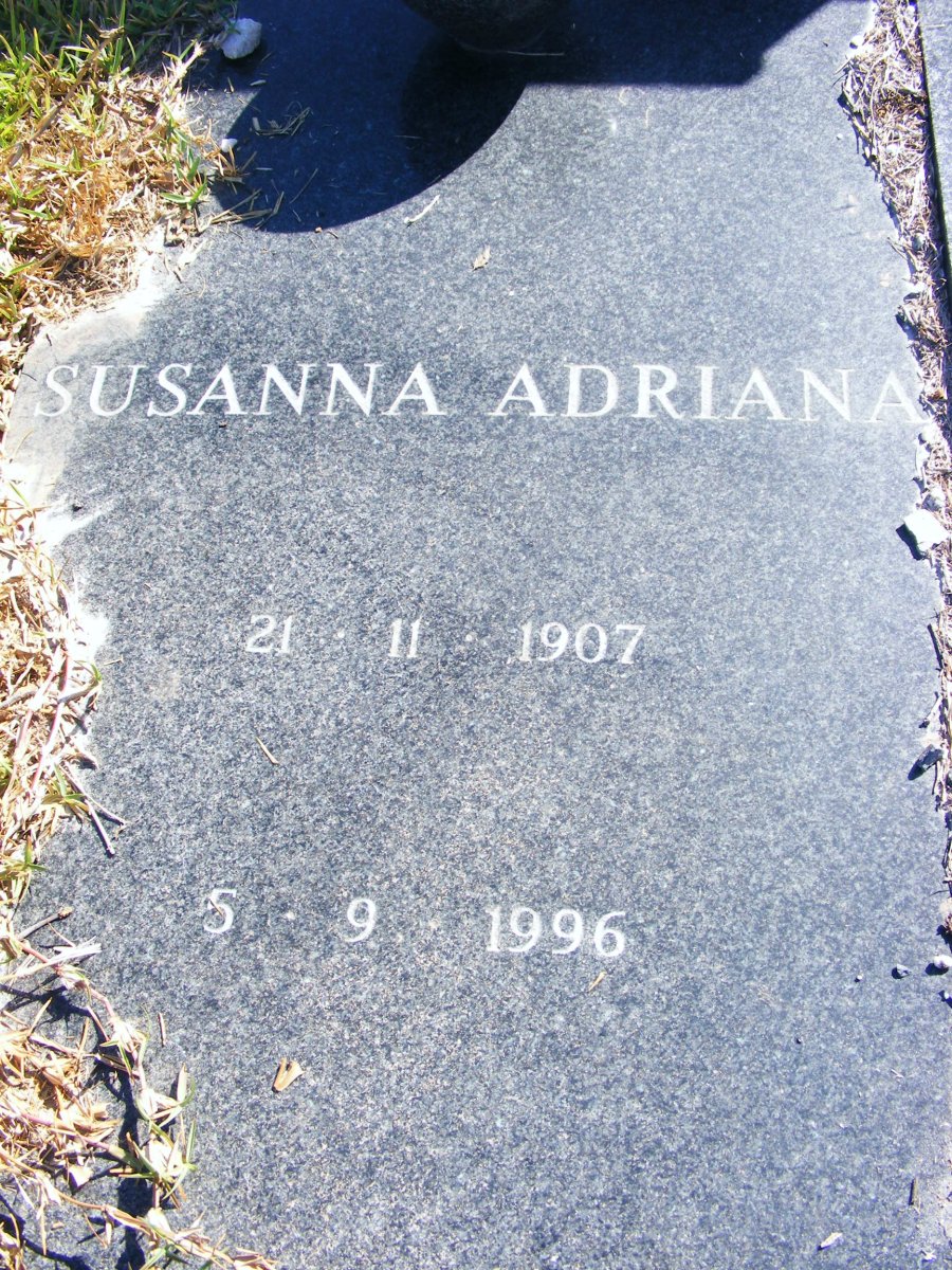 GREYLING Susanna Adriana 1907-1996