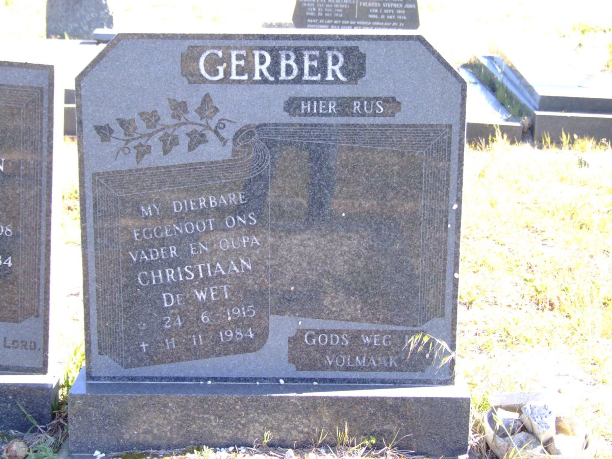 GERBER Christiaan de Wet 1915-1984