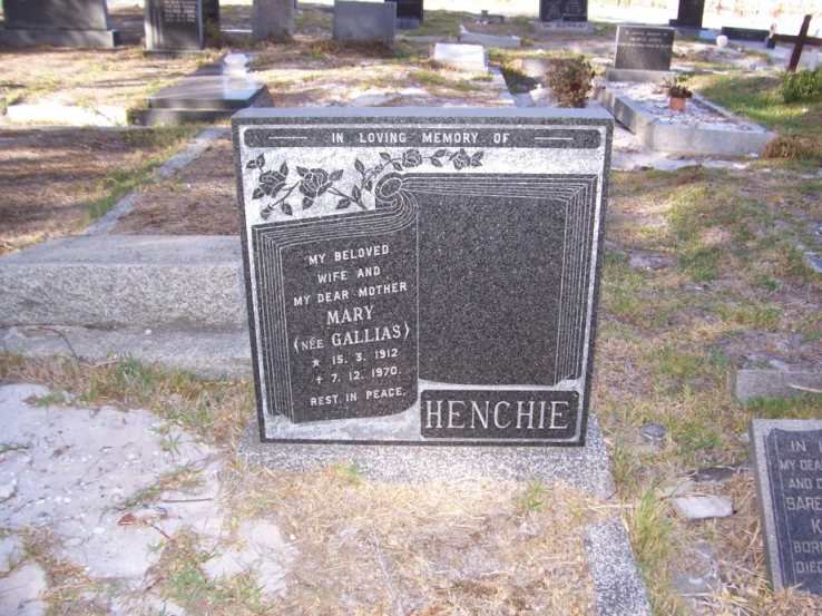 HENCHIE Mary nee GALLIAS 1912-1970