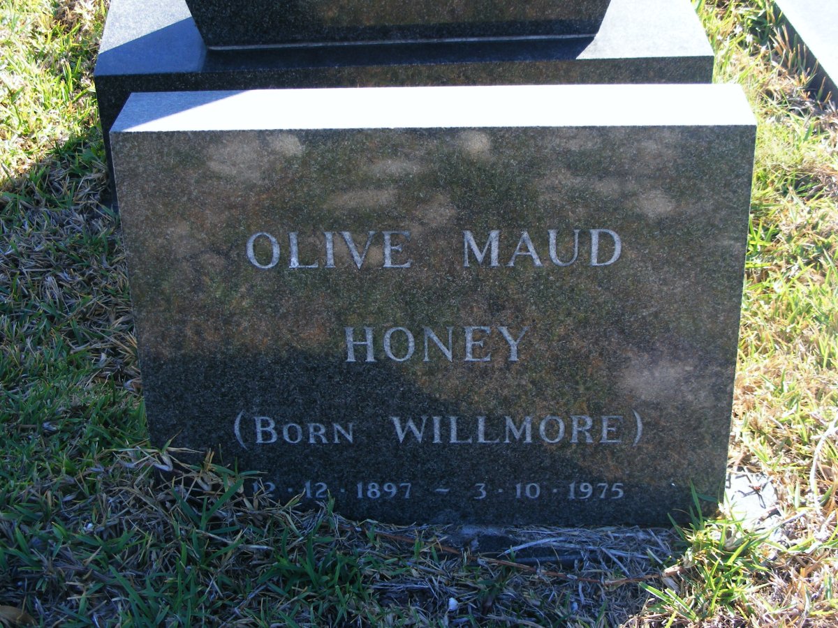 HONEY Olive Maud nee WILLMORE 1897-1975