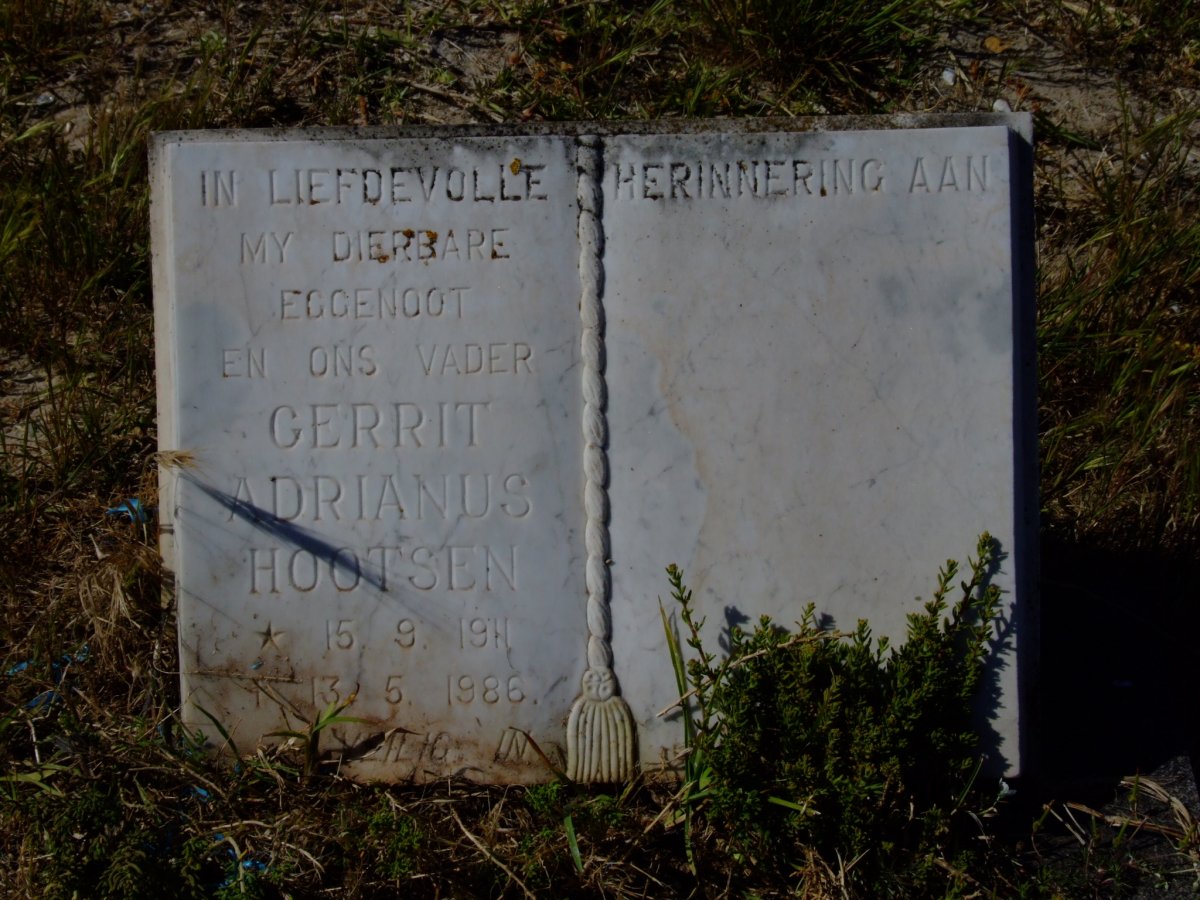 HOOTSEN Gerrit Adrianus 1911-1986