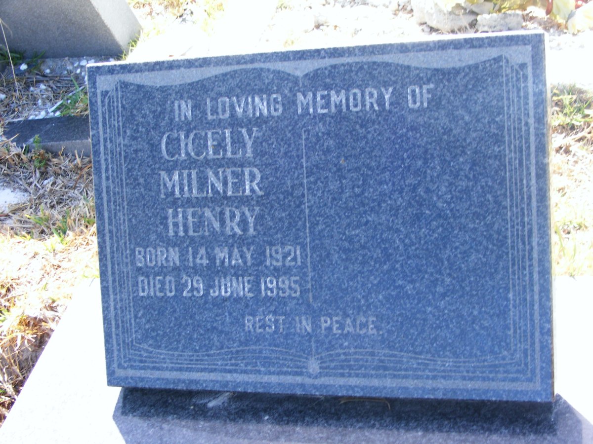 HENRY Cicely Milner 1921-1995