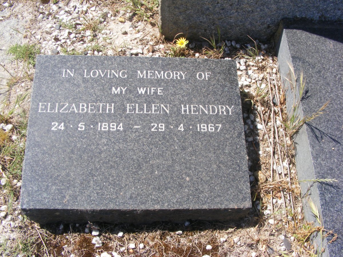 HENDRY Elizabeth Ellen 1894-1967