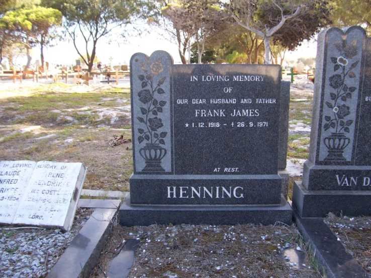 HENNING Frank James 191?-1971