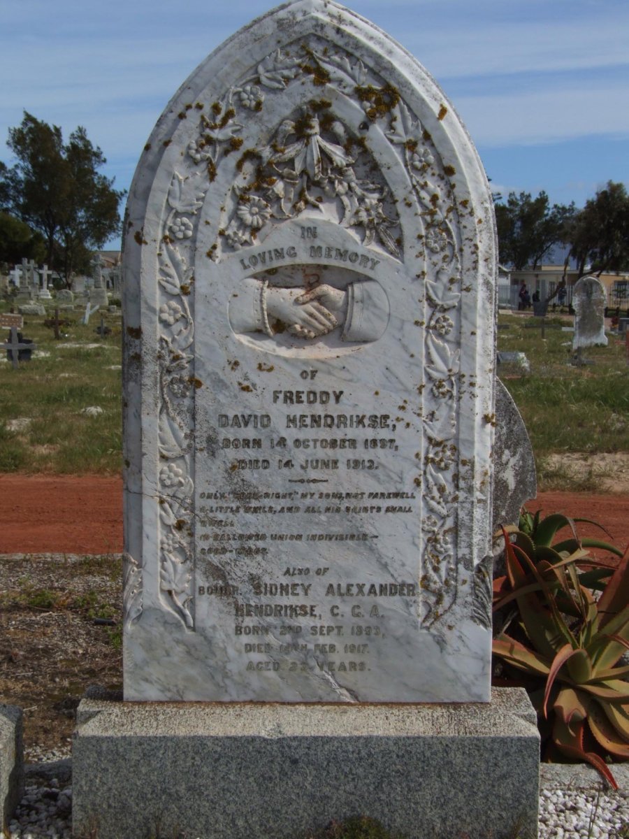 HENDRIKSE Sidney Alexander 1893-1917 :: HENDRIKSE Freddy David 1897-1913