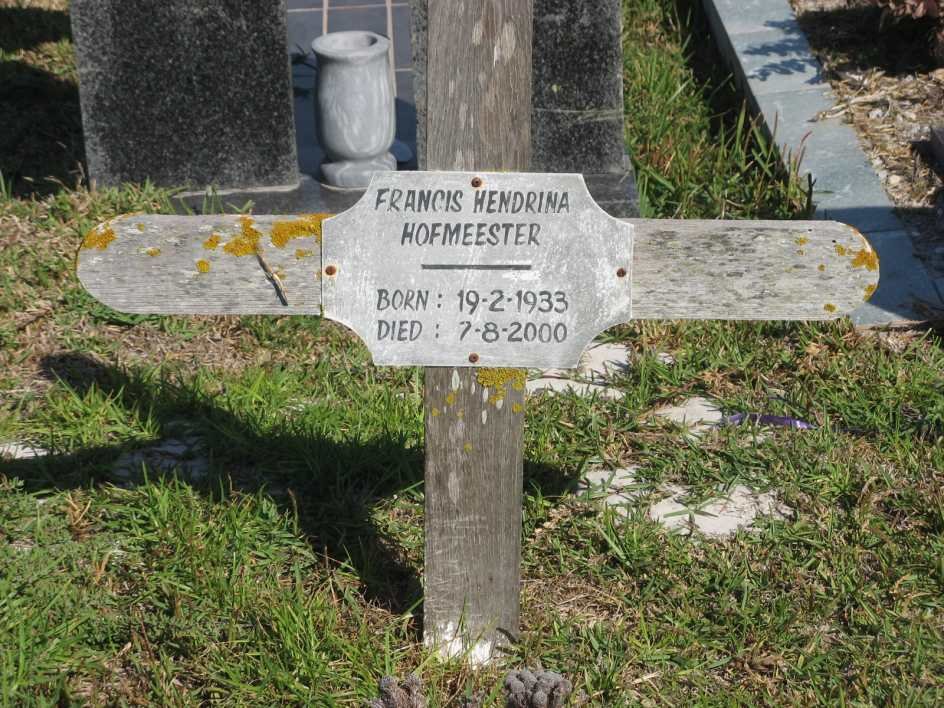 HOFMEESTER Francis Hendrina 1933-2000