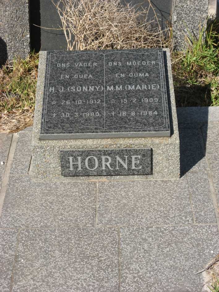 HORNE H.J. 1912-1980 &amp; M.M. 1909-1984