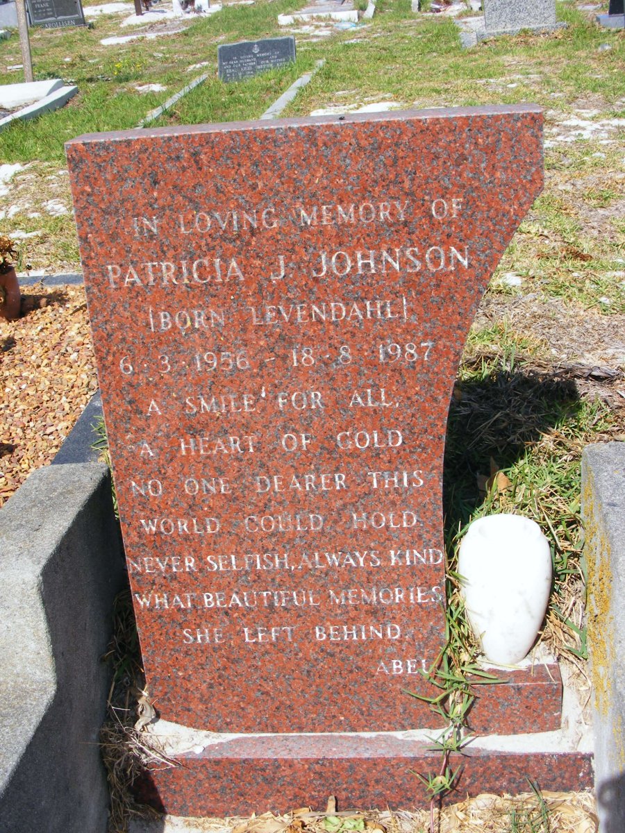 JOHNSON Patricia J. nee LEVENDAHL 1956-1987