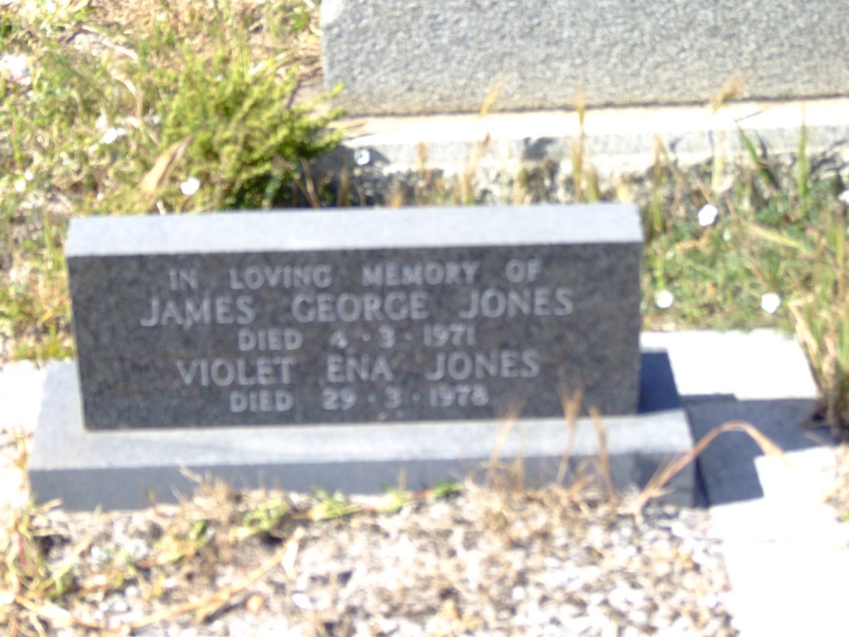 JONES James George -1971 &amp; Violet Ena -1978
