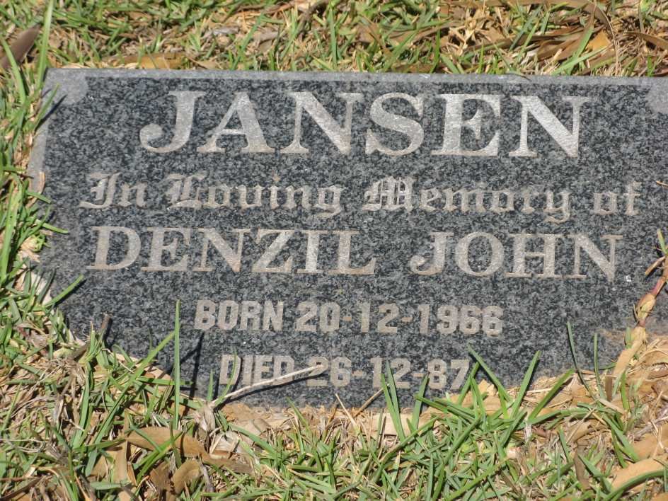 JANSEN Denzil John 1966-1987