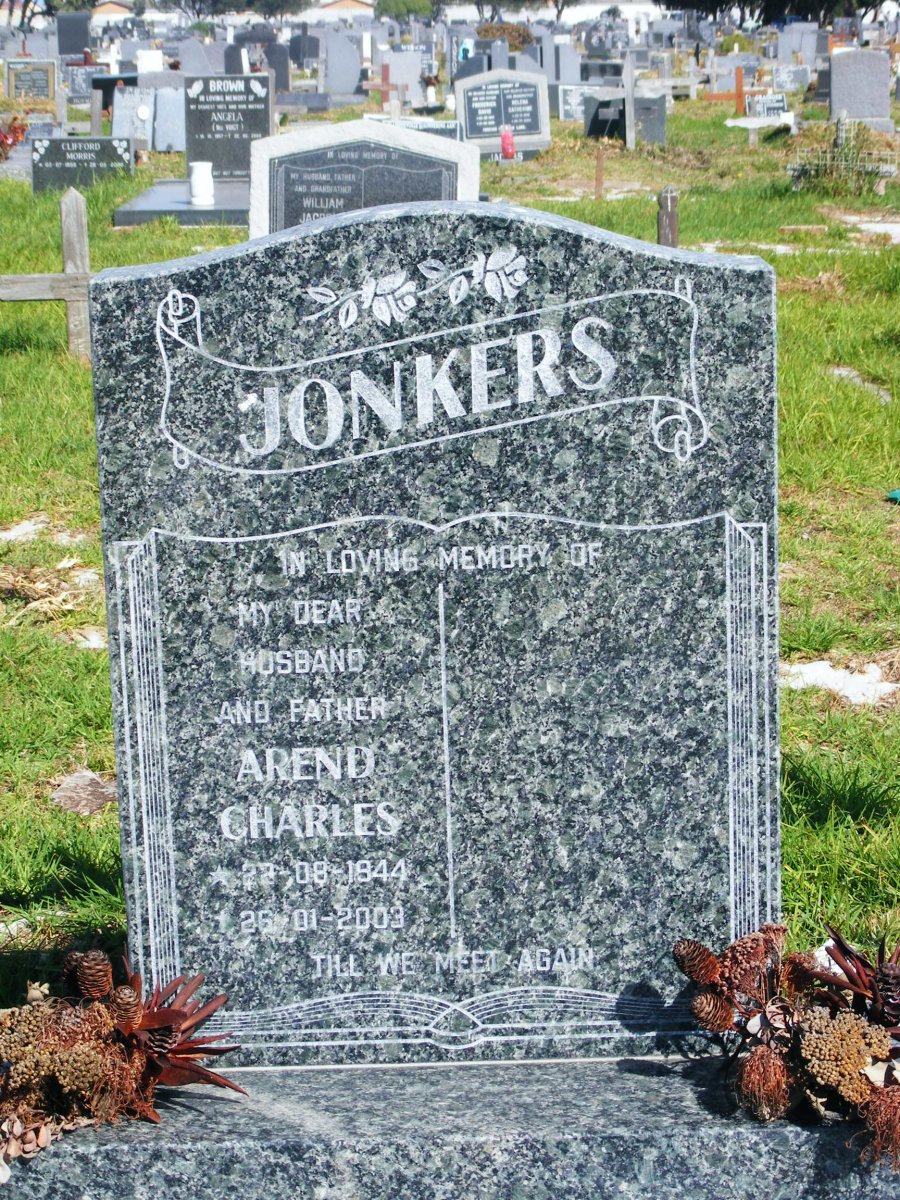 JONKERS Arend Charles 1944-2003