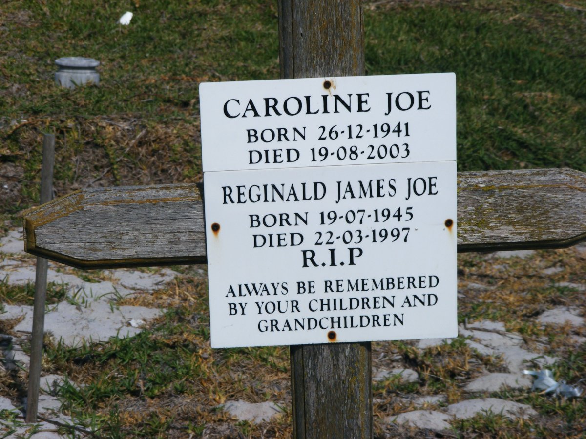 JOE Reginald James 1945-1997 &amp; Caroline 1941-2003