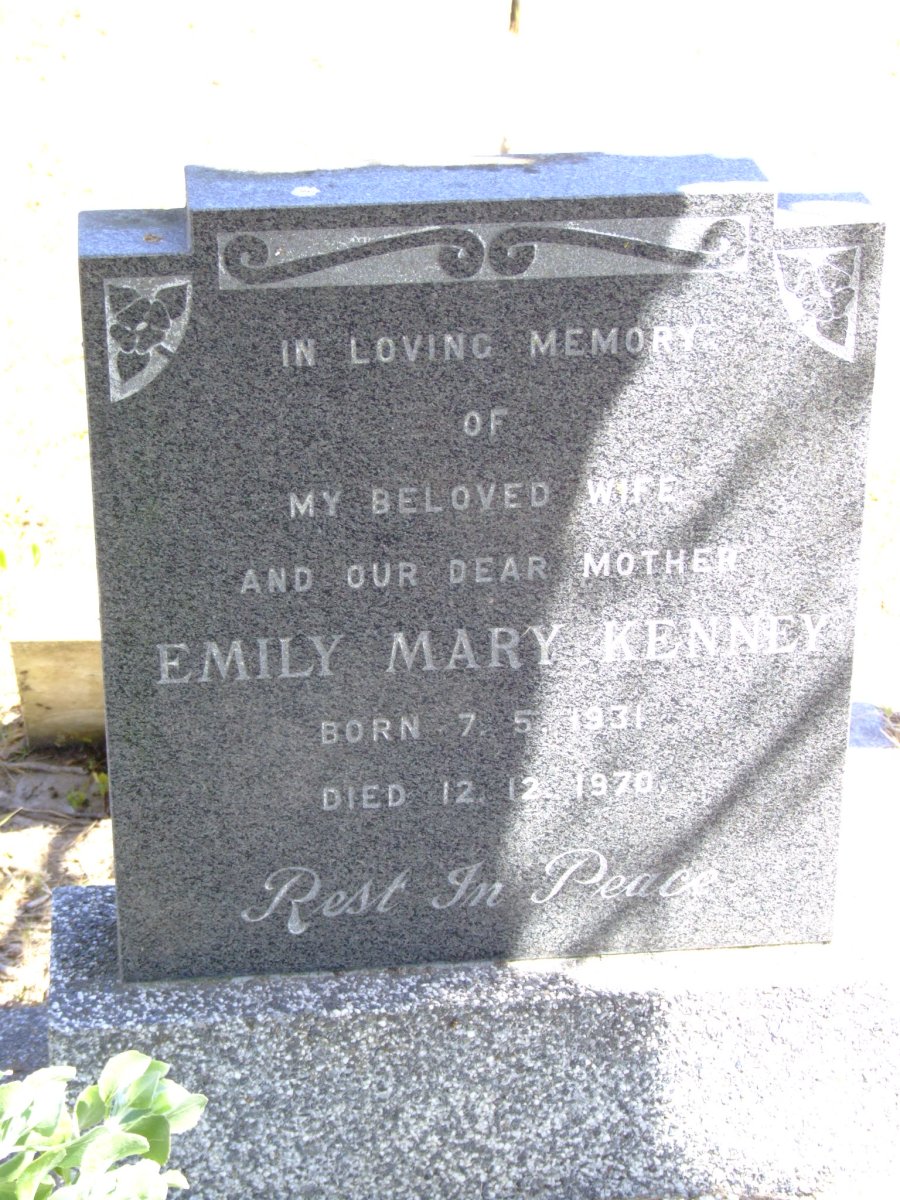 KENNEY Emily Mary 1931-1970
