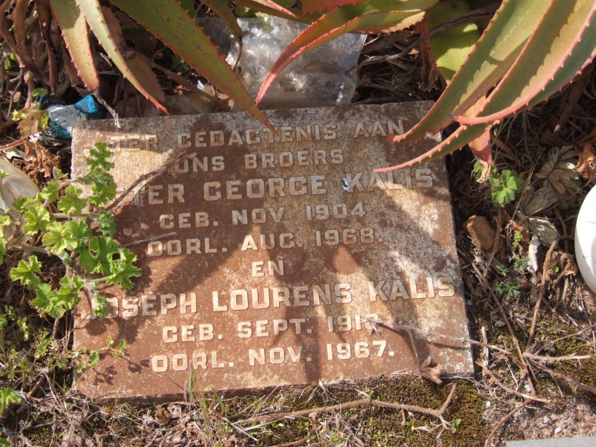KALIS Peter George 1904-1968 :: KALIS Joseph Lourens 191?-1967