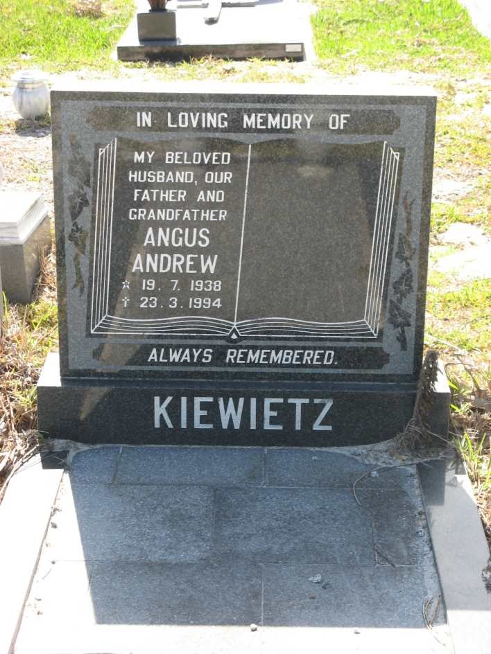 KIEWIETZ Angus Andrew 1938-1994