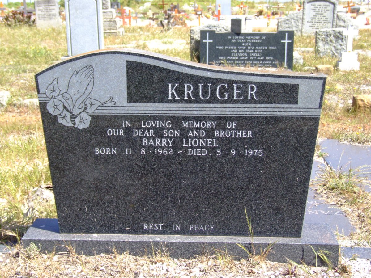 KRUGER Barry Lionel 1962-1975