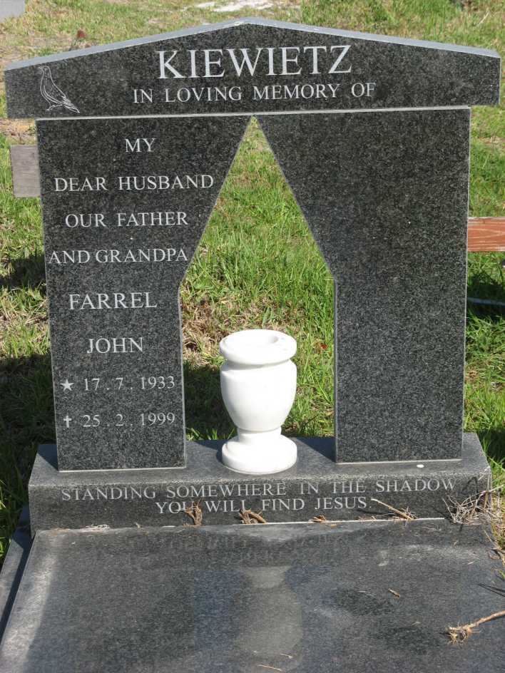 KIEWIETZ Farrel John 1933-1999