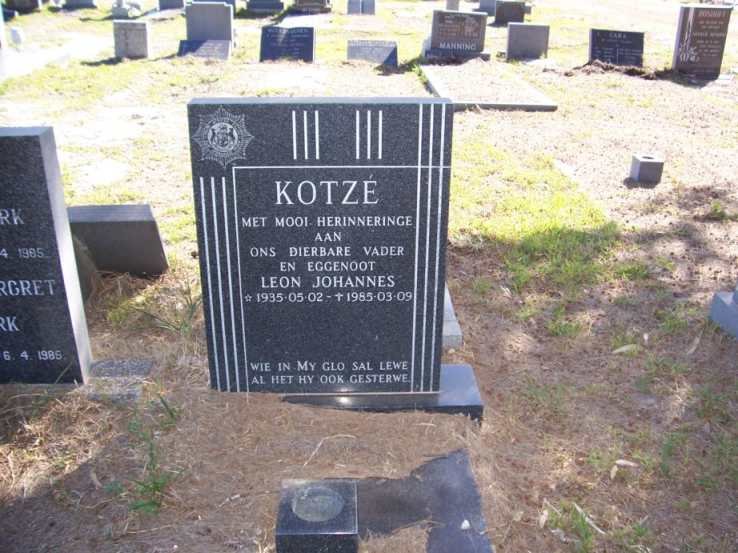KOTZE Leon Johannes 1935-1985