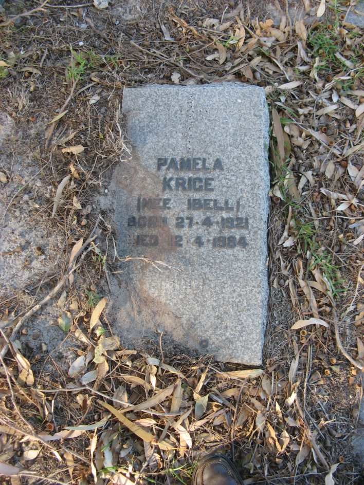 KRIGE Pamela nee IBELL 1921-1984
