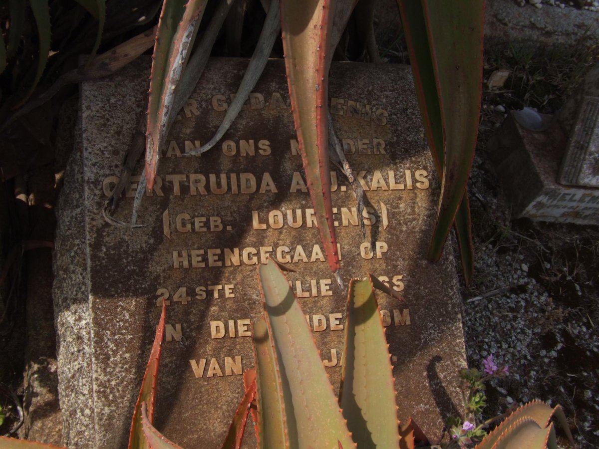 KALIS Gertruida A. nee LOURENS -1965