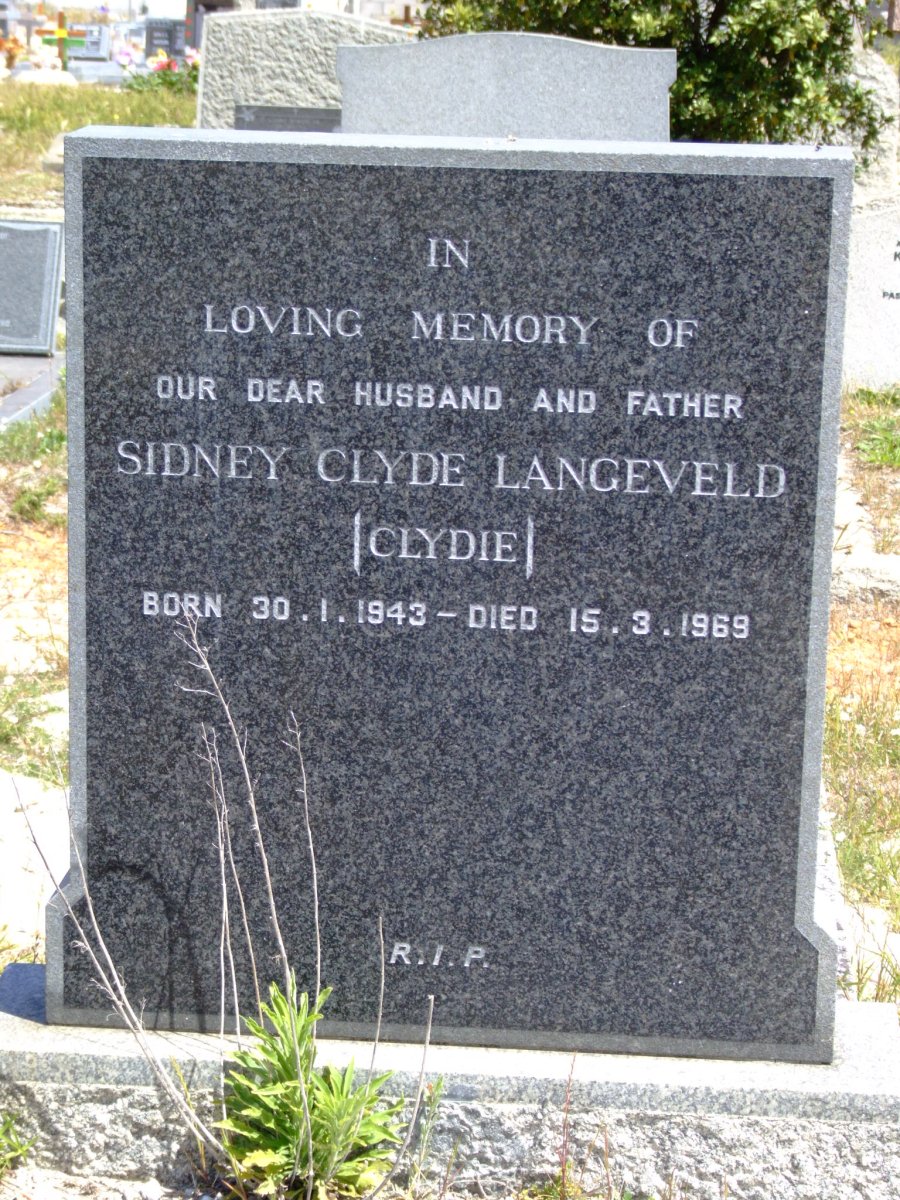 LANGEVELD Sidney Clyde 1943-1969