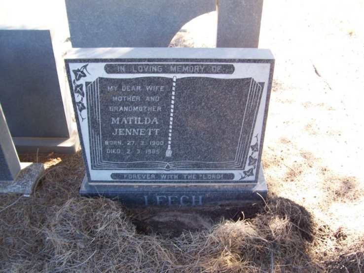 LEECH Matilda Jennett 1900-1985