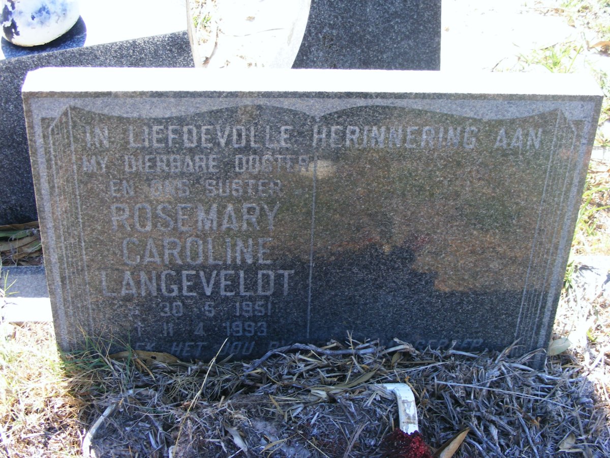 LANGEVELDT Rosemary Caroline 1951-1993