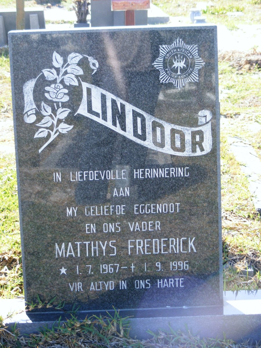 LINDOOR Matthys Frederick 1967-1996