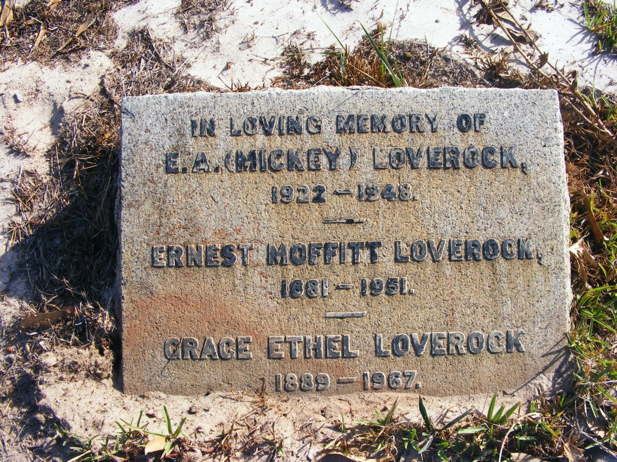 LOVEROCK Ernest Moffitt 1881-1951 &amp; Grace Ethel 1889-1967 :: LOVEROCK E.A. 1922-1948