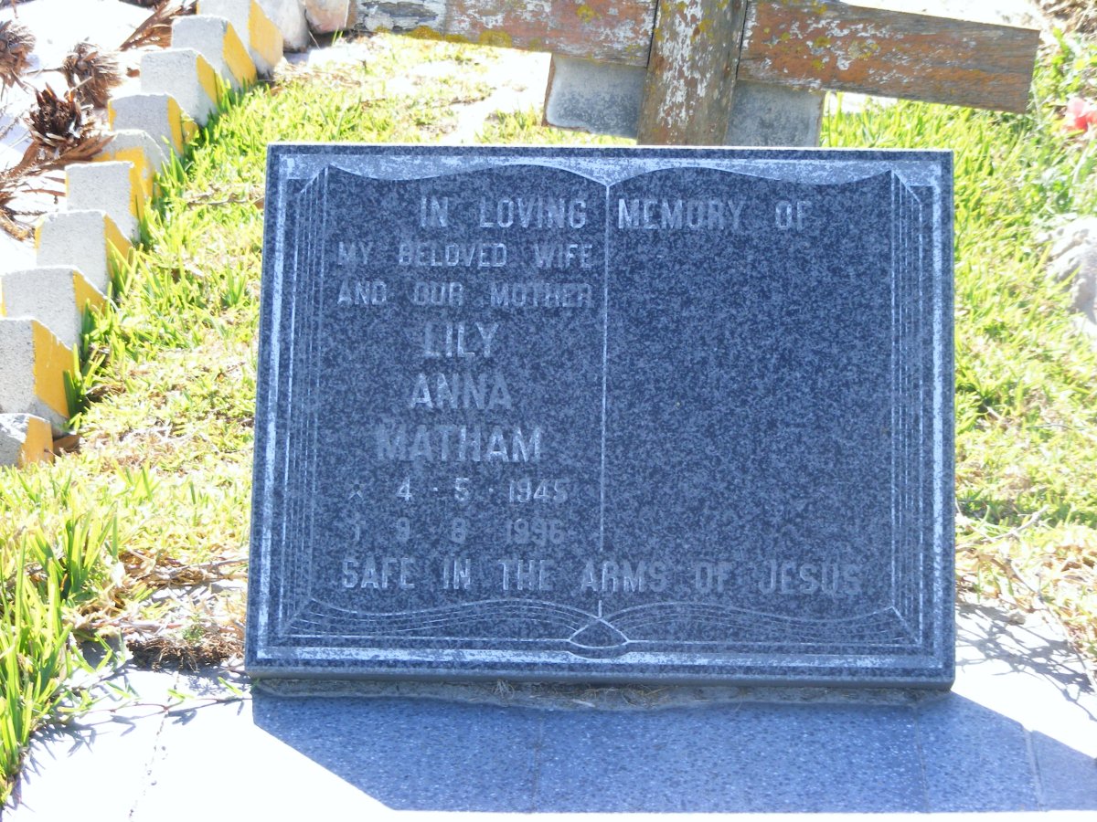 MATHAM Lily Anna 1945-1996